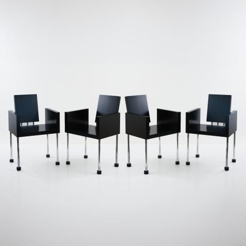 Four armchairs 'Miss don't you like Caviar?', 1987 (design)