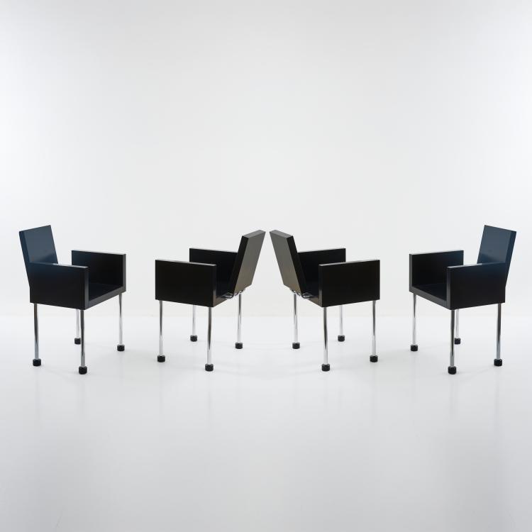 Bild 1 zu Objekt, Four armchairs 'Miss don't you like Caviar?', 1987 (design), Ettore Sottsass, Brugola, Renzo f&uuml;r Galerie Blum Helman, New York, 