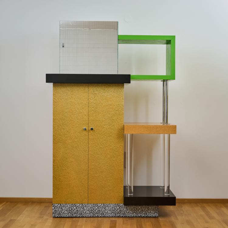 Bild 1 zu Objekt, Regal 'Coming back from Malibu', 1987 (Entwurf), Ettore Sottsass, Renzo Brugola f&uuml;r Galerie Blum Helman, New York  (zugeschrieben), 182C 928