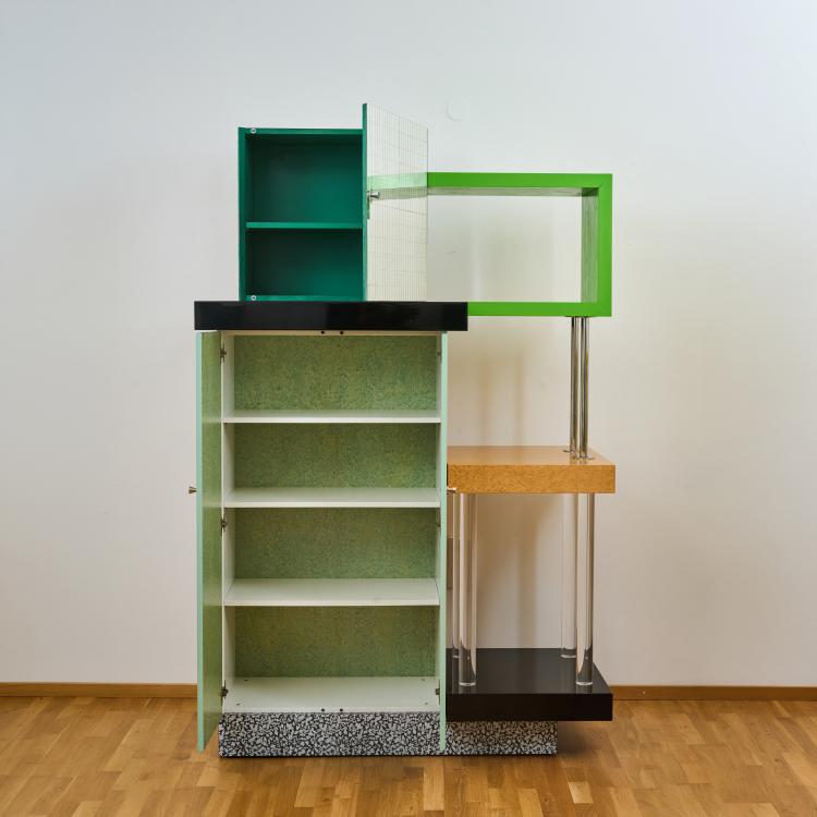 Bild 2 zu Objekt, Regal 'Coming back from Malibu', 1987 (Entwurf), Ettore Sottsass, Renzo Brugola f&uuml;r Galerie Blum Helman, New York  (zugeschrieben), 182C 928