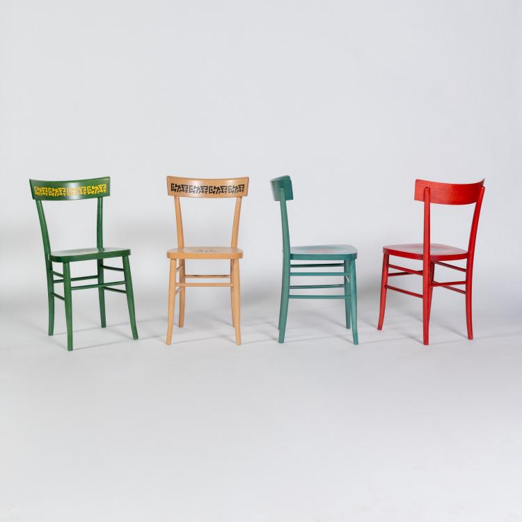Bild 1 zu Objekt, Vier St&uuml;hle 'Belep' aus der 'Easy Home' Kollektion, 1995 (Entwurf), Alessandro Mendini, Memphis, Mailand / Milan, 182C 939