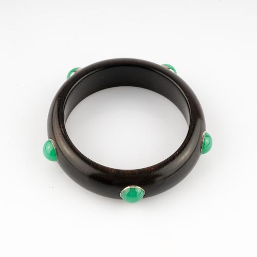 Bracelet with chrysoprase cabochons, 1987