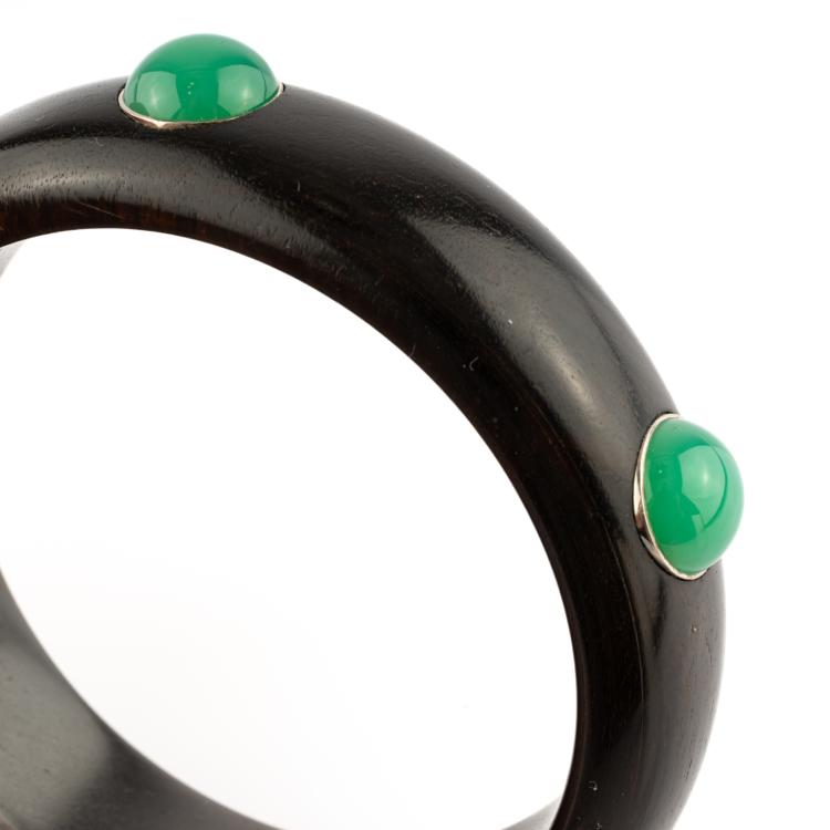 Bild 2 zu Objekt, Bracelet with chrysoprase cabochons, 1987, Hahlen, Maria, D&uuml;sseldorf / Dusseldorf, 182D 1120