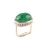 Ring with emerald cabochon