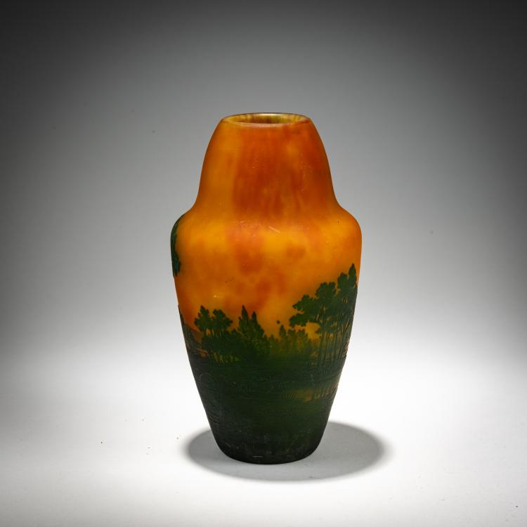 Bild 2 zu Objekt, 'Paysage' vase, c. 1910, Daum Fr&egrave;res, Nancy, 182A 53