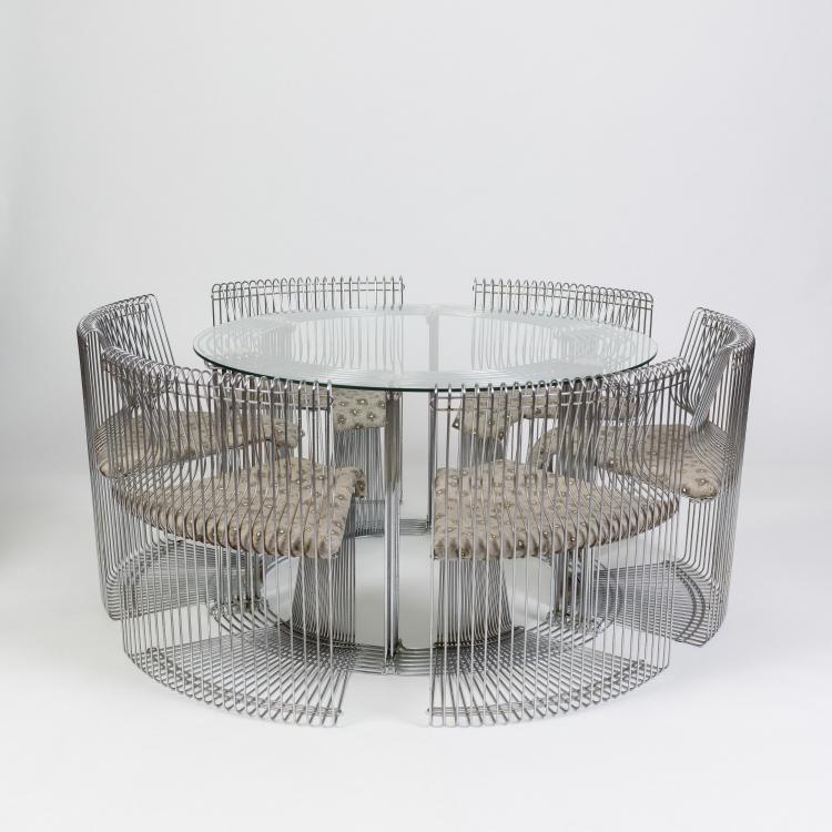 Bild 4 zu Objekt, Six chairs and table 'Pantonova', 1971 (design), Verner Panton, Fritz Hansen, Aller&oslash;d, 182C 820