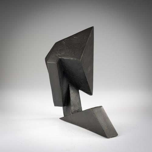 Skulptur Ohne Titel (Abstrakter, kubistischer Kopf), circa 1960