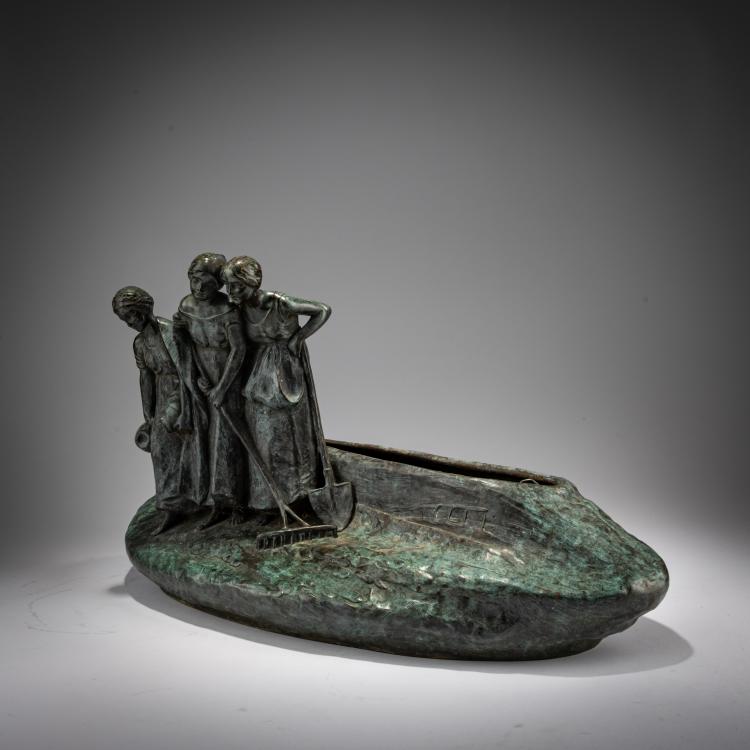 Bild 1 zu Objekt, Jardiniere mit Feldarbeiterinnen, um 1900, Peter Tereszczuk, 182A 290