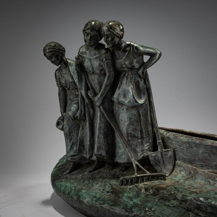 Bild 2 zu Objekt, Jardiniere mit Feldarbeiterinnen, um 1900, Peter Tereszczuk, 182A 290
