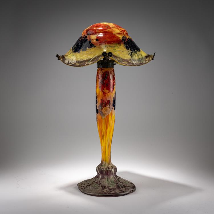 Hauptbild zu Objekt, Table lamp 'Vigne et Escargot', c. 1904, Henri Berg&eacute;, Daum Fr&egrave;res, Nancy, 