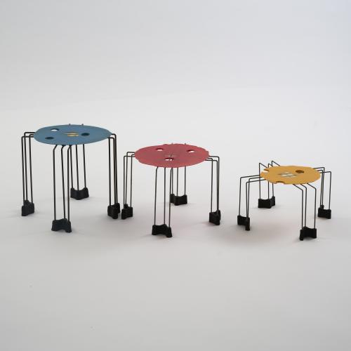 Three side tables, c. 1990 (design)