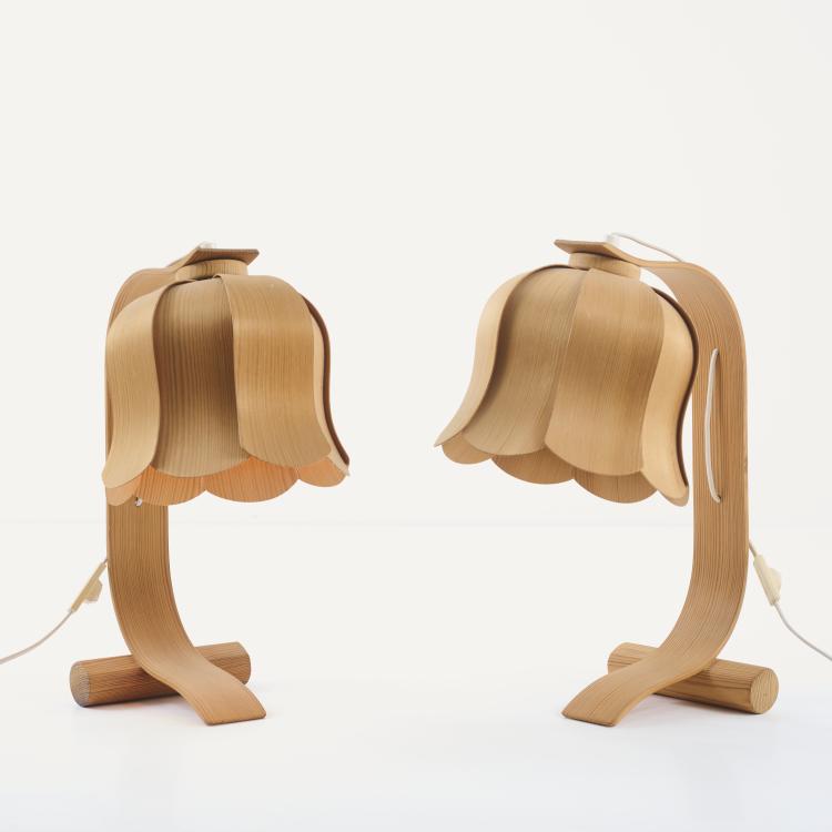 Bild 1 zu Objekt, Zwei Tischleuchten 'Bl&aring;klocka', 1970er Jahre (Entwurf), Jan Wickelgren, Aneta Lighting AB, V&auml;xj&ouml;, 182C 822
