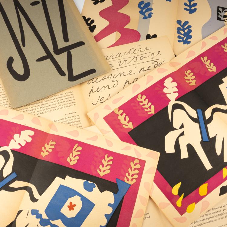 Bild 1 zu Objekt, Prospekt f&uuml;r 'Jazz' mit 3 Pochoirs, 1947, Henri Matisse, Gerd Hatje (Publ.), 183C 903