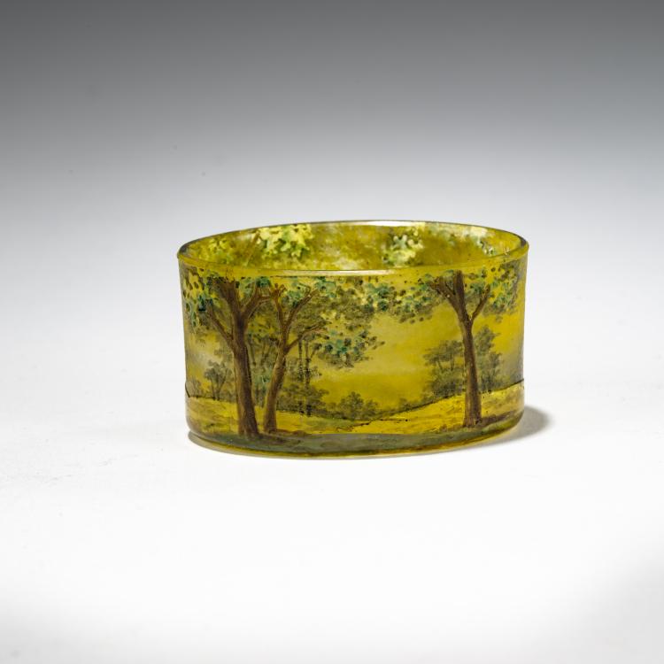 Hauptbild zu Objekt, Salt cellar 'Paysage en Et&eacute;', c. 1903-05, Daum Fr&egrave;res, Nancy, 182A 23