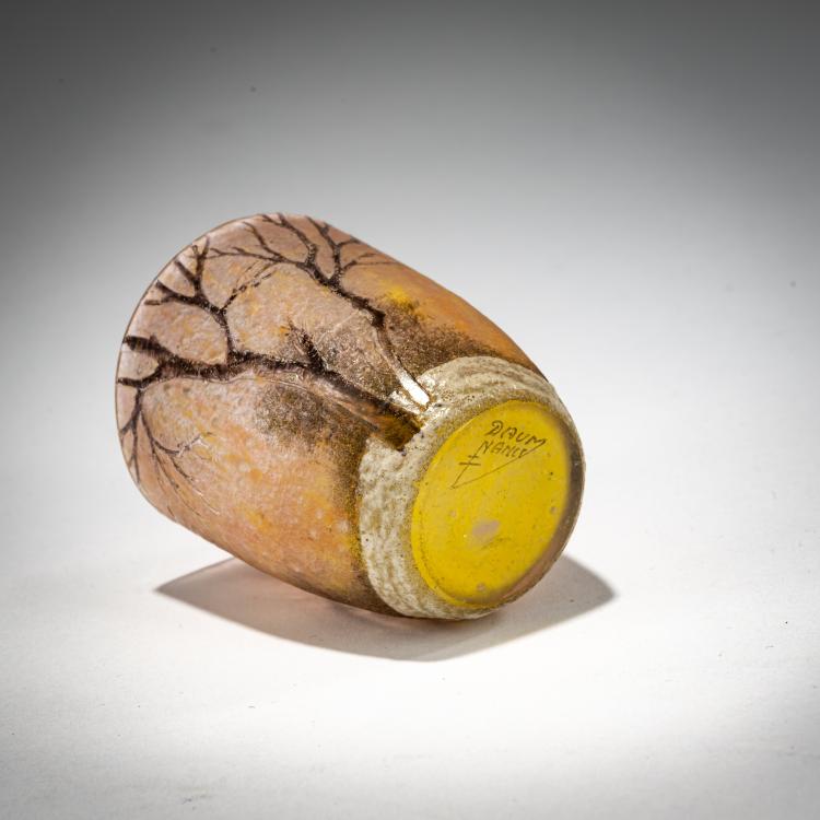 Bild 2 zu Objekt, Miniature vase 'Cr&eacute;puscule neige' - 'Hiver', c. 1902, Daum Fr&egrave;res, Nancy, 182A 20