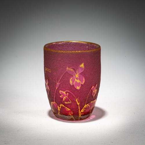 Miniature vase 'Violettes' - 'Paix et Peu', c. 1898