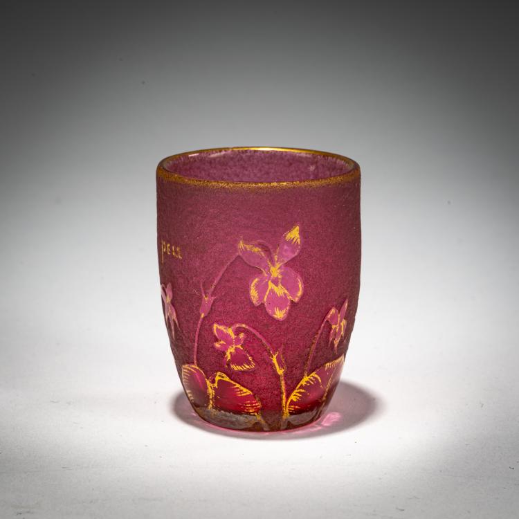 Hauptbild zu Objekt, Miniature vase 'Violettes' - 'Paix et Peu', c. 1898, Daum Fr&egrave;res, Nancy, 182A 13