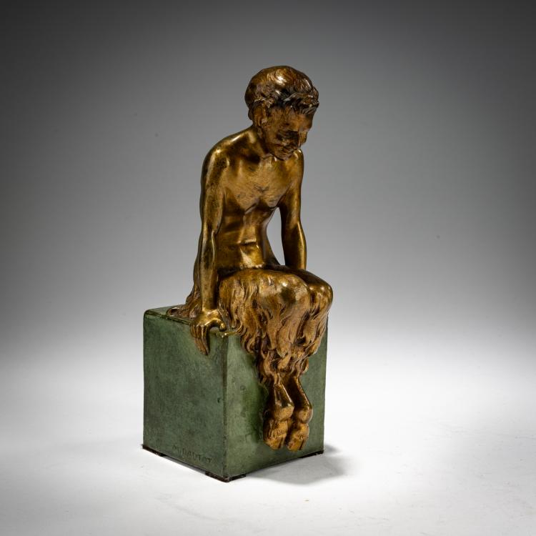 Hauptbild zu Objekt, Bronzefigur 'Satyr', um 1920, Marcel Pautot, 182A 283