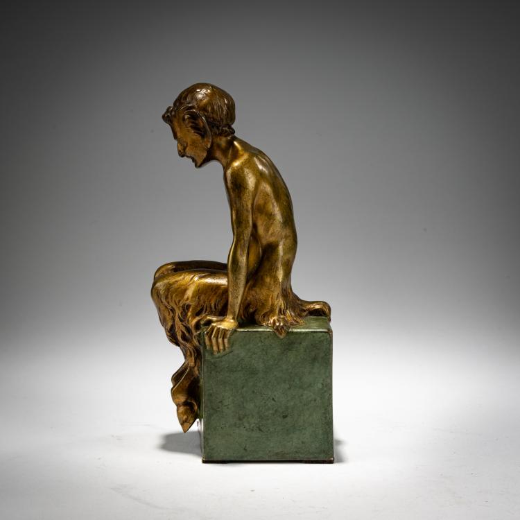 Bild 2 zu Objekt, Bronzefigur 'Satyr', um 1920, Marcel Pautot, 182A 283