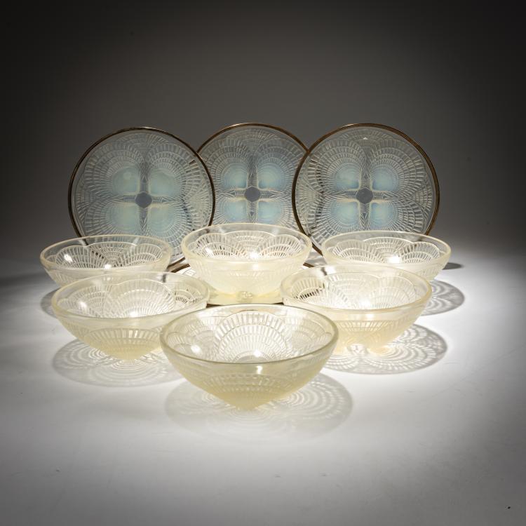 Bild 2 zu Objekt, Sechs Schalen und sechs Teller 'Coquilles' No. 5, 1924, Ren&eacute; Lalique, Lalique, Wingen-sur-Moder, 182A 150