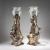 Two tall vases with plastic figurines, c. 1905