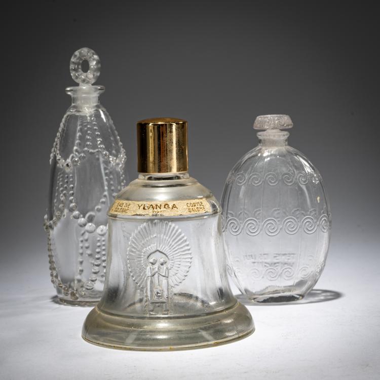 Hauptbild zu Objekt, Drei Flacons 'Temps de Lilas', 1920 f&uuml;r Houbigant, 'Palerme' 1926 und 'Parfum des Anges' 1928, Ren&eacute; Lalique, Lalique, Wingen-sur-Moder, 182A 156