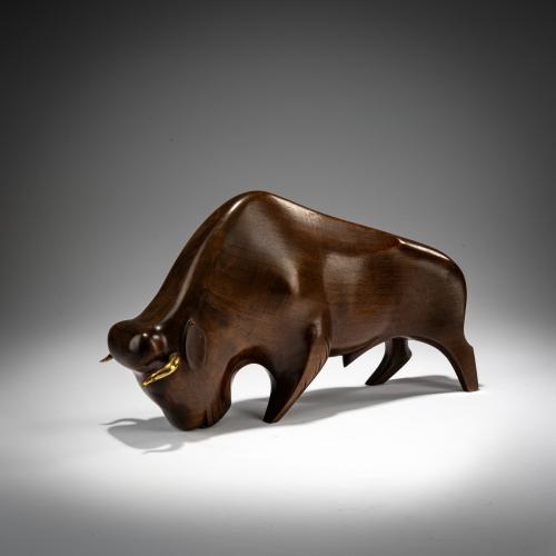 Wooden figure 'Bison', 1950s
