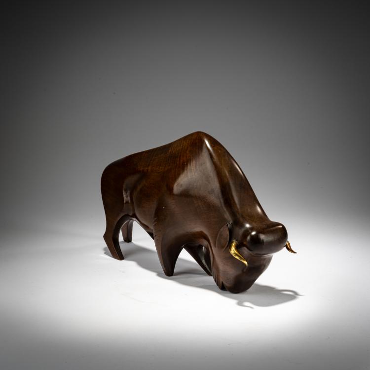 Bild 1 zu Objekt, Holzfigur 'Bison', 1950er Jahre,  Hagenauer, Hagenauer, Wien / Vienna, 182A 268