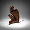 Wooden figure 'African warrior', 1950s