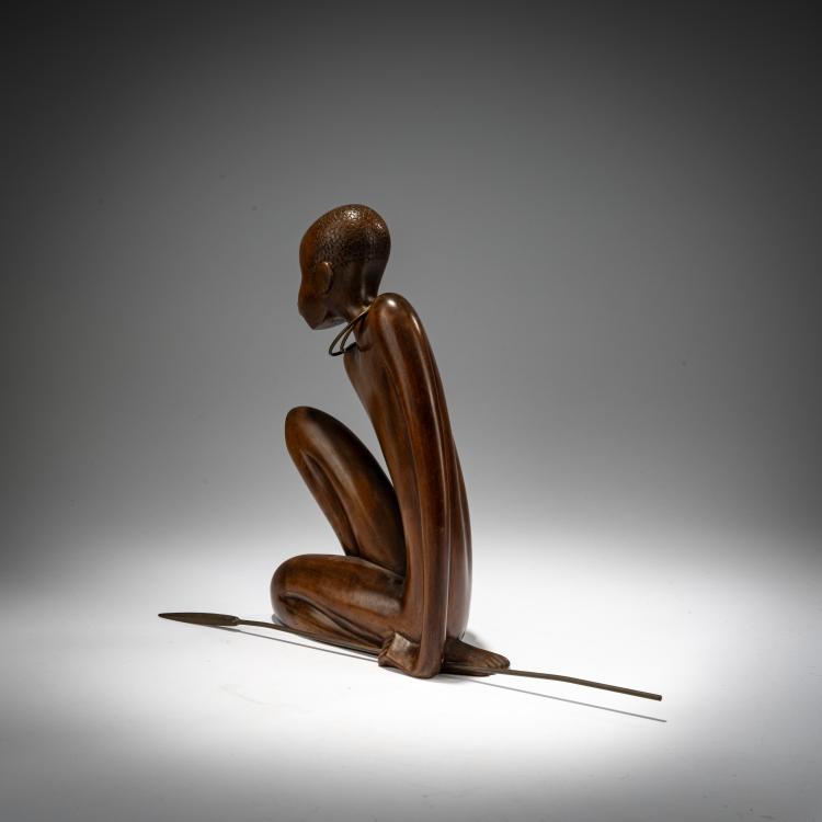 Bild 3 zu Objekt, Holzfigur 'Afrikanischer Krieger', 1950er Jahre,  Hagenauer, Hagenauer, Wien / Vienna, 182A 269