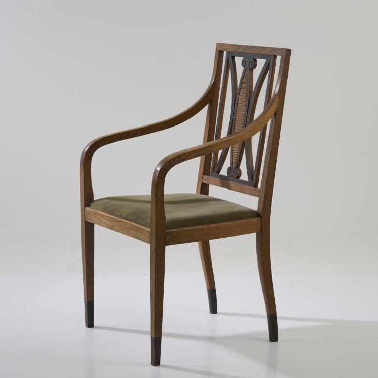 Hauptbild zu Objekt, Armchair for the Third German Arts and Crafts Exhibition, Dresden, 1906, Bruno Paul, Vereinigte Werkst&auml;tten, M&uuml;nchen / Munich, 182A 323