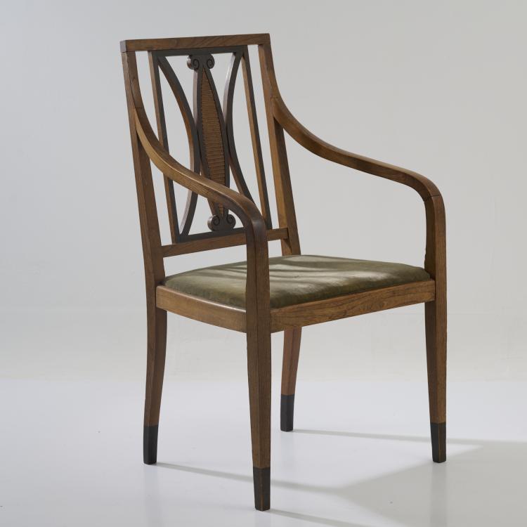 Bild 7 zu Objekt, Armchair for the Third German Arts and Crafts Exhibition, Dresden, 1906, Bruno Paul, Vereinigte Werkst&auml;tten, M&uuml;nchen / Munich, 182A 323