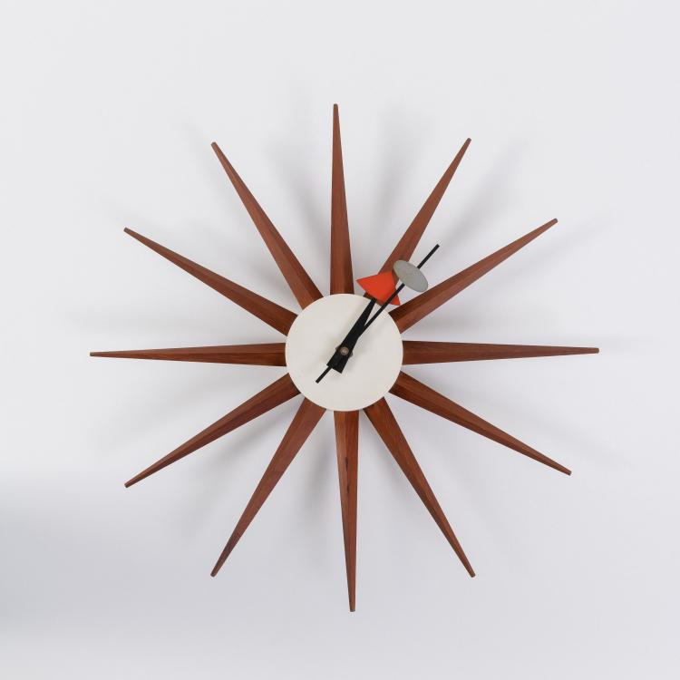Hauptbild zu Objekt, Wall clock 'Sunburst', 1952/53 (design), George Nelson, Howard Miller, Zeeland / Fehlbaum, Bern, 182B 557