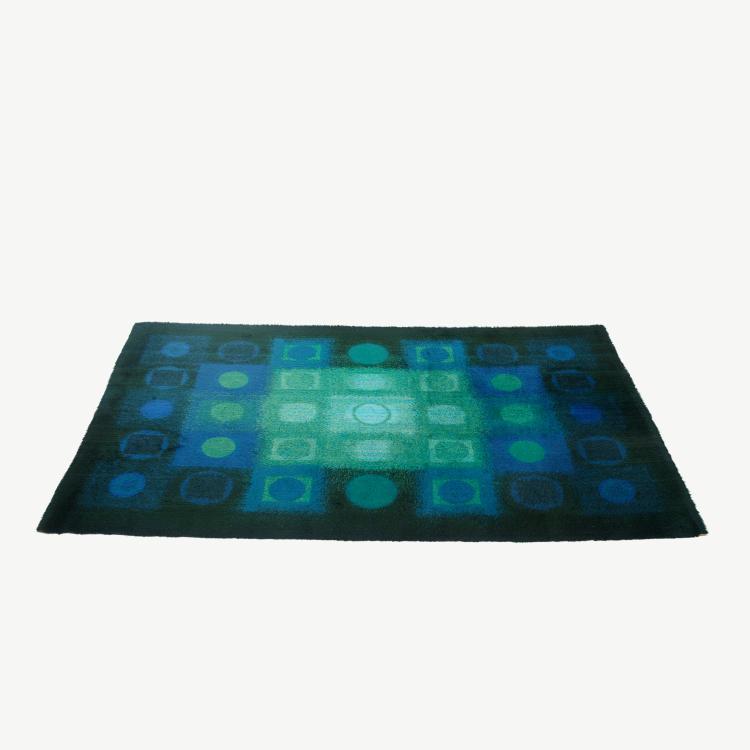 Hauptbild zu Objekt, Carpet 'Geometri', 1960 (design), Verner Panton, Unika Vaev, Kopenhagen / Copenhagen, 182C 813