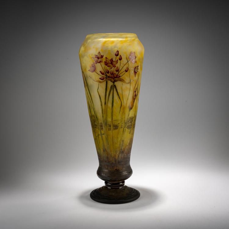 Hauptbild zu Objekt, Gro&szlig;e Vase 'Montbretias', 1905-10, Henri Berg&eacute;, Daum Fr&egrave;res, Nancy, 182A 28