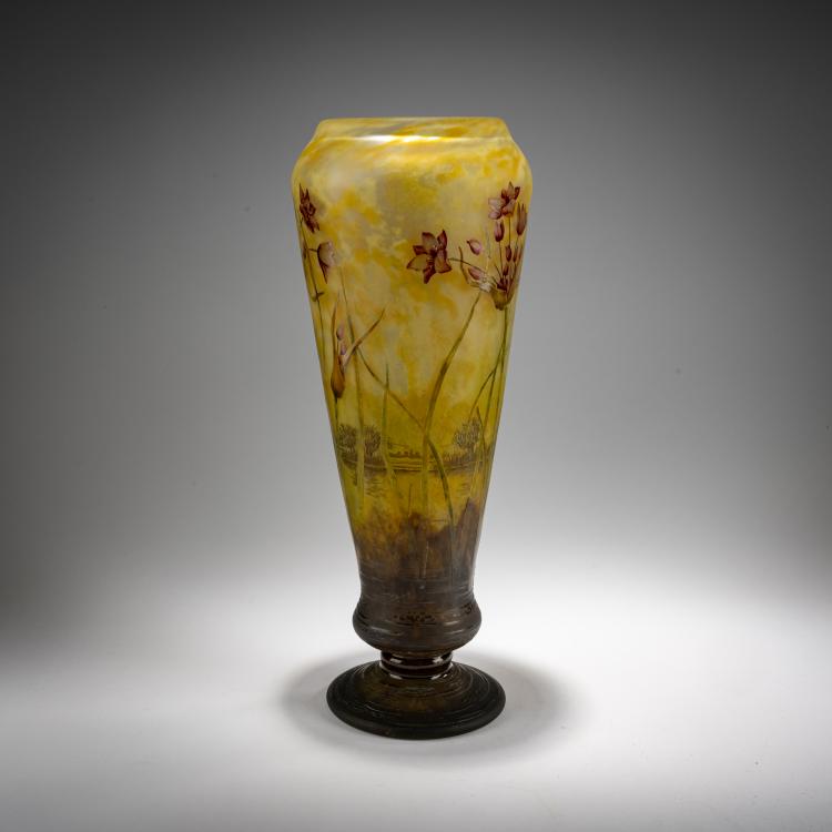 Bild 1 zu Objekt, Gro&szlig;e Vase 'Montbretias', 1905-10, Henri Berg&eacute;, Daum Fr&egrave;res, Nancy, 182A 28