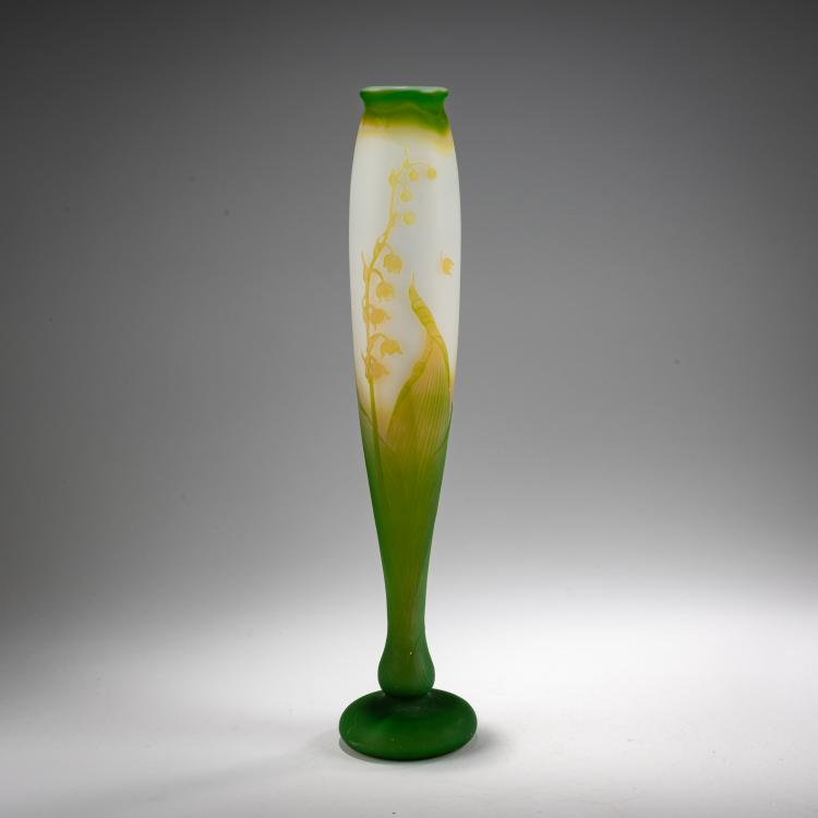 Hauptbild zu Objekt, Vase 'Muguets', 1900, Daum Fr&egrave;res, Nancy, 182A 17