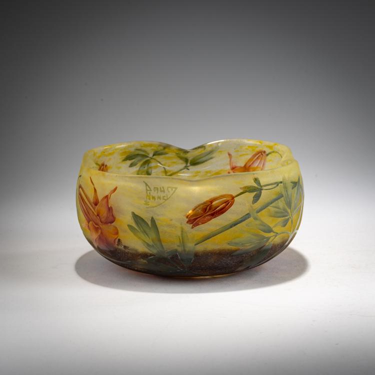 Bild 2 zu Objekt, Bowl 'Ancolies', c. 1910, Daum Fr&egrave;res, Nancy, 182A 58