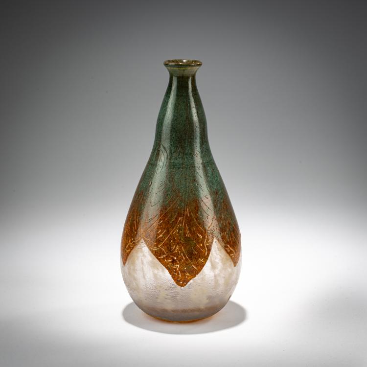 Hauptbild zu Objekt, Vase 'Feuilles d'Oseille', 1918-21, Schneider, Epinay-sur-Seine, 182A 174
