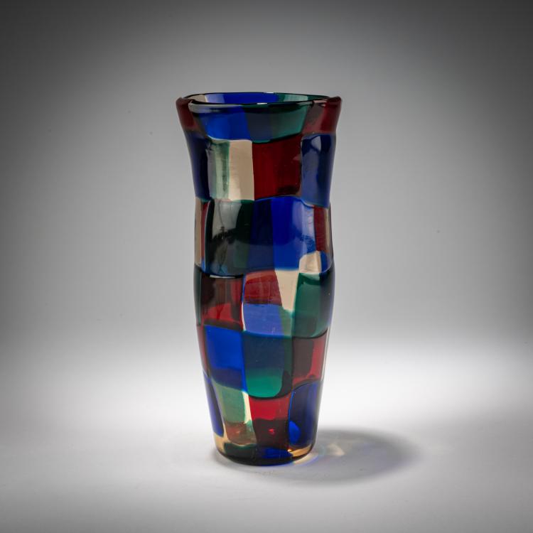 Hauptbild zu Objekt, Vase 'Pezzato', um 1951, Fulvio Bianconi, Venini, Murano, 183B 735