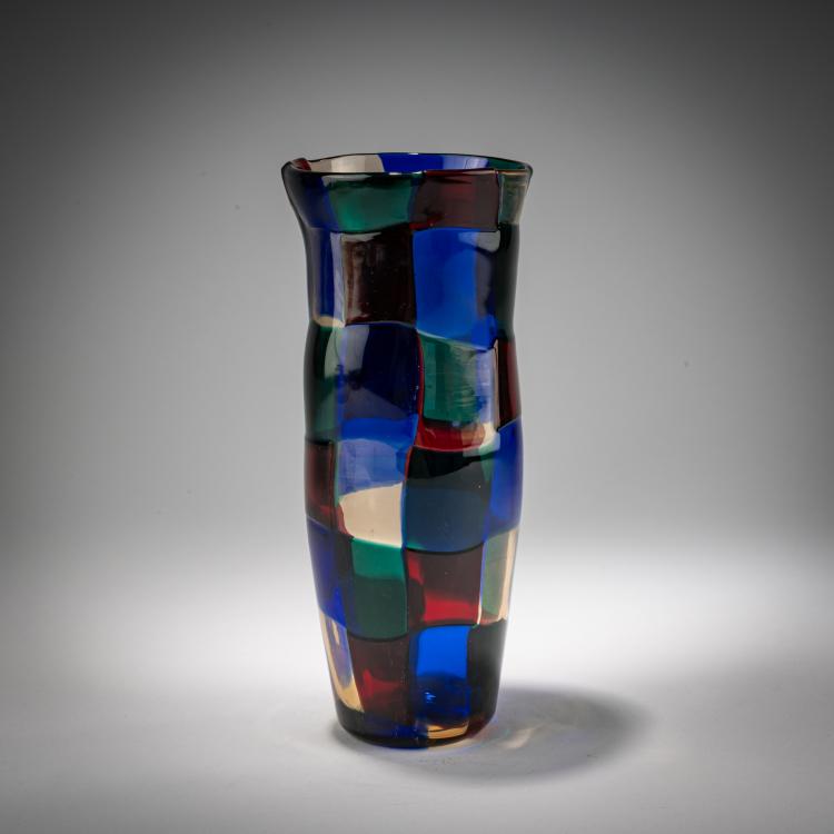 Bild 1 zu Objekt, Vase 'Pezzato', um 1951, Fulvio Bianconi, Venini, Murano, 183B 735