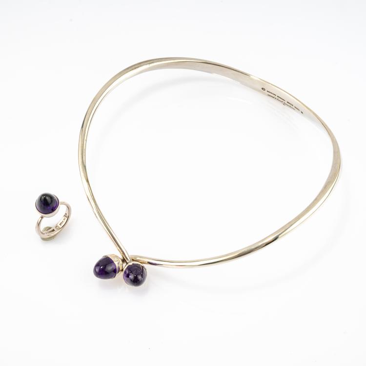 Hauptbild zu Objekt, Necklace '5' and ring '1', 1960s, Bent Knudsen,Anni Knudsen, 182D 1079