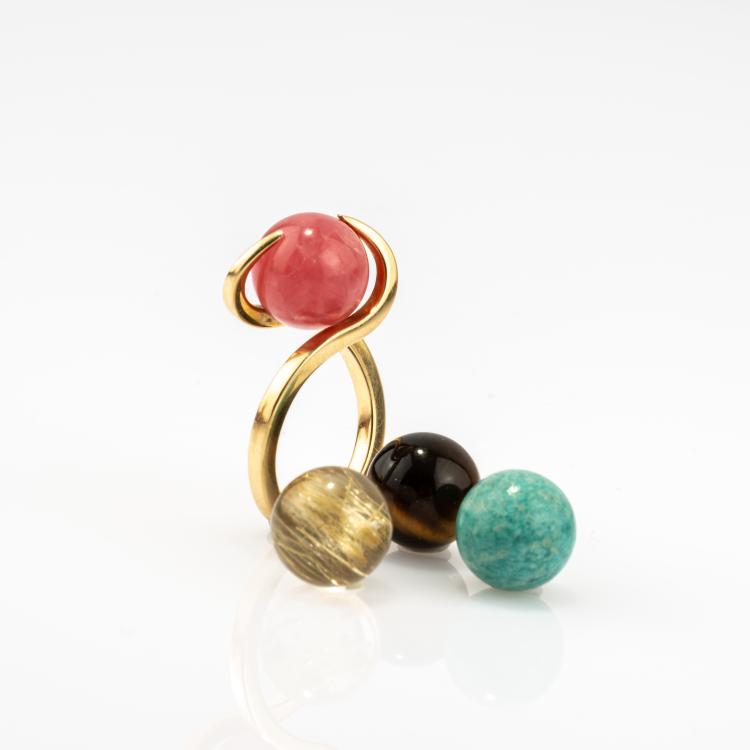 Bild 2 zu Objekt, Ring mit austauschbaren Kugeln, 1957/59, Friedrich Becker, 