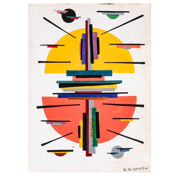 Hauptbild zu Objekt, 10 Suprematistische Kompositionen, circa 1960er Jahre, Boris Alepkow, 183C 911