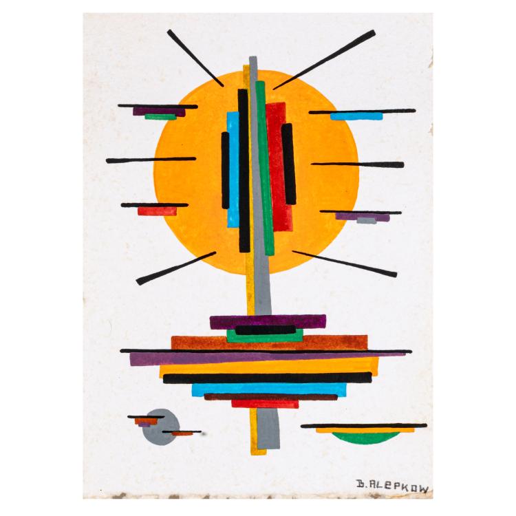 Bild 1 zu Objekt, 10 Suprematistische Kompositionen, circa 1960er Jahre, Boris Alepkow, 183C 911