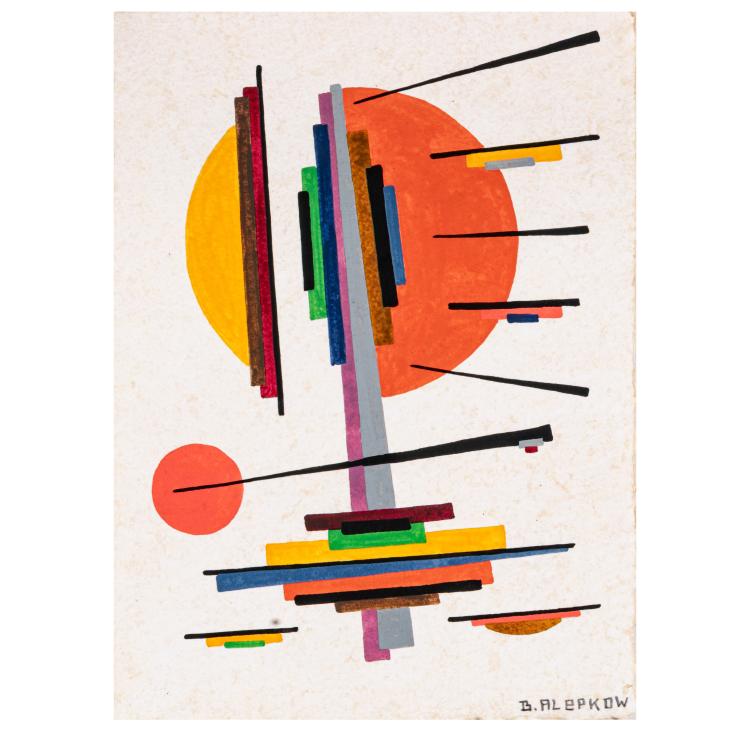 Bild 7 zu Objekt, 10 Suprematistische Kompositionen, circa 1960er Jahre, Boris Alepkow, 183C 911