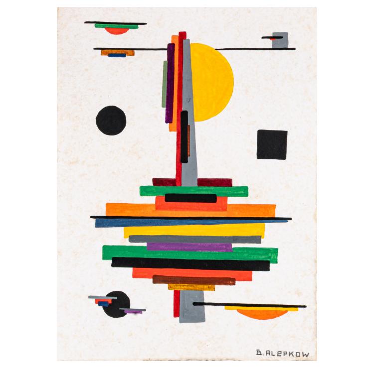 Bild 10 zu Objekt, 10 Suprematistische Kompositionen, circa 1960er Jahre, Boris Alepkow, 183C 911
