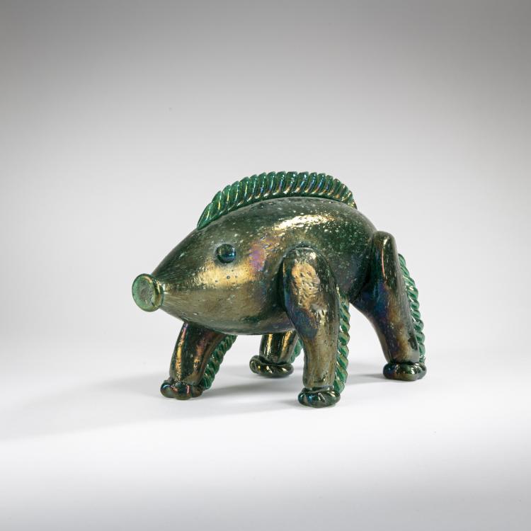 Bild 1 zu Objekt, 'Cinghiale pulegoso', 1928/29, Napoleone Martinuzzi, Barbini, Alfredo, Murano, 183B 677