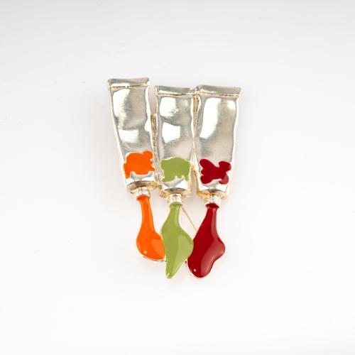 Brosche '3 tubes rouge', 1996