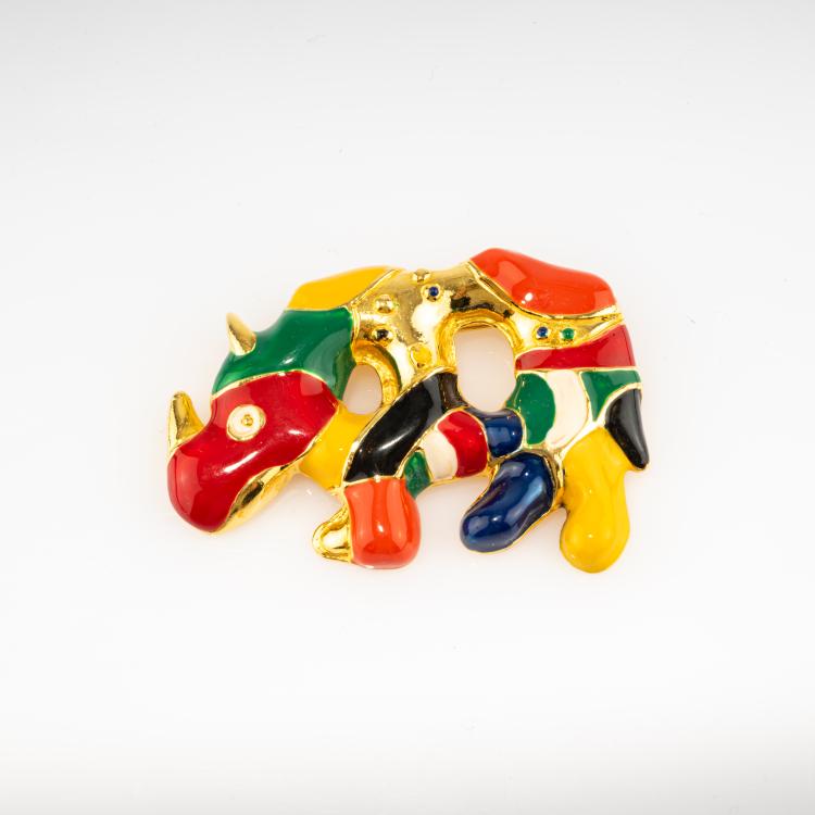 Hauptbild zu Objekt, Brooch 'Ryno', 1998, Niki de Saint Phalle, 182D 1063